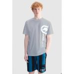 Ecko Unltd. Mason Loose Fit Bisiklet Yaka Baskılı %100 Pamuk Erkek Gri Tişört - 2XL