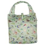 ECO CHIC Katlanabilir Yeniden Kullanılabilir Geri Dönüşümlü Bakkal Torbaları Saklama Çantası ile Hafif Alışveriş Tote Çantalar, Rspb Kuşlar Yeşil, One Size