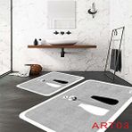 ECO CONCEPT Banyo Paspası, Kaymaz Taban, Çiçek Desenli, Klozet Takımı, Dekoratif Paspas, Hediyelik, Çeyizlik