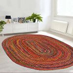 Eco Concept Dijital Baskı Halı, Jüt Halı, Bohem Halı, Oval Halı, Kaymaz Taban Halı, Yıkanabilir Halı,yolluk, Çok Renkli