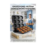 Eco Lounge 2'li Set 12'li Muffin Kalıbı | Karbon Çelik Yanmaz Yapışmaz Cupcake & Kek Pişirme Tepsisi 723122