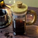 Eco Lounge Ahşap Detaylı 350 ml Cam French Press