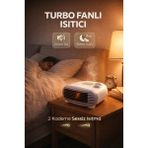 Eco Lounge Elektrikli Isıtıcı Fan 2000W 2 Kademeli Isıtma & Serin Hava Özelliği Priz Soba