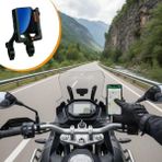 Eco Lounge Evrensel Motosiklet Telefon Tutucu – Kaymaz, Kilitlenebilir Güvenli Tutuşlu, 360° Ayarlanabilir Gidon Bağlantılı Akıllı Telefon Aparatı