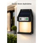 Eco Lounge Güneş Enerjili Sensörlü Solar Aplik Duvar Tipi Dış Mekan Hareket Algılamalı Işık
