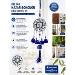 Eco Lounge Metal Nazar Boncuğu Çan Model 16 Dekoratif Nazar Boncuklu Rüzgar Çanı, Balkon Bahçe Kapı İçin Şık Asılabilir Ev Dekorasyon Süsü