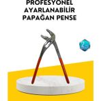 Eco Lounge Profesyonel Ayarlı Pense Kurbağacık Ağzı Geniş Açılım Çok Amaçlı Dayanıklı El Aleti, Boru ve Somun Sıkma, Tesisat ve Tamir İşleri İçin İdeal