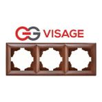 Eco Lounge Visage Amazon Ceviz 3 Lü Çerçeve - Priz ve Anahtar Için Uyumlu Çerçeve