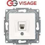 Eco Lounge Visage Beyaz Telefon Prizi (Cat3) Çerçevesiz - Priz ve Anahtar Için Uyumlu Çerçeve