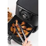 Eco Lounge Yumurcak Shop® Siyah Isıya Dayanıklı Yıkanılabilir Silikon Fırın ve Airfryer Yuvarlak Model Pişirme Matı 20 cm