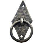 Eco Port Antika Tarz Dekoratif Pirinç Dik Baklava Halka , Mobilya Kulbu - 82X41 Mm, Oksit - Çok Renkli