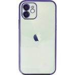 Eco Port Iphone 12 Kılıf Razer Lensli Silikon - Mor - Belirtilmemiş - Altın