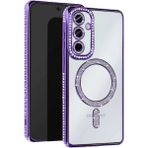 Eco Port Samsung Galaxy A35 5g Joke Simli Magneticsafe Kılıf - Derin Mor - Belirtilmemiş - Altın