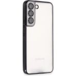 Eco Port Samsung Galaxy S22 Kılıf Razer Lensli Silikon - Siyah - Belirtilmemiş - Altın