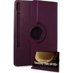 Eco Port Samsung Galaxy X610 Tab S9 Fe Plus 12.4 Kılıf 360 Tablet Deri Kılıf - Mürdüm - Belirtilmemiş
