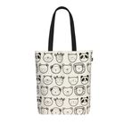 Eco Right %100 Organik Kanvas Çanta, Fermuarlı, Çevre Dostu Küçük Bez Çantalar Kadınlar için Noel, Seyahat, Plaj ve Alışveriş için, Sevimli Hayvanlar, One Size, Yardımcı