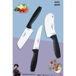 Eco Serisi Mutfak Bıçak Seti Et Ekmek Sebze Pizza Salata Börek Şef Bıçağı 3 Lü Set ( Mft-123)