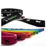 EcoBark Köpek Tasma - 1,5 m Yumuşak Rahat Tasma Pedli Saplı - Güçlü Dayanıklı Ağır Hizmet - Küçük, Orta veya Büyük Köpekler için Eğitim ve Çekme - Kontrol, Köpek Eğitimi ve Yürüyüş için Harika (Siyah)