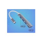 ecocenter Type-c Grişli Usb Çoklayıcı, Type-c - 4 Usb Girişli Usb Çoğaltıcı, Usb Hub Usb 3.0 4-port Hub