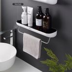 Ecoco Duvara Yapışkanlı Banyo Ve Mutfak Düzenleme Rafı Havlu Askı Beyaz