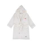 Ecocotton %100 Organik Pamuk Nakışlı Nina Kız Çocuk Bornoz