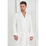 Ecocotton Alessa Erkek Bornoz - 2XL - Gri