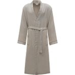 Ecocotton Alessa Erkek Pike Bornoz %100 Organik Pamuk Jakarlı Bej - 2XL
