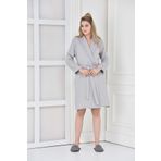 Ecocotton Alessa Gri Kadın Bornoz