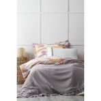 Ecocotton Alessa Tek Kişilik Pike TakımıOrganik Pamuk Jakarlı Gri 160X220 cm