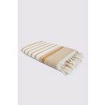 Ecocotton Arden 100 Organik Pamuk Karışımlı Kenevir Hardal-Bej 70x140 cm Banyo Havlusu