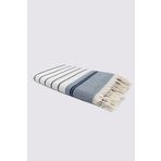Ecocotton Arden 100 Organik Pamuk Karışımlı Kenevir Lacivert-Bej 70x140 cm Banyo Havlusu