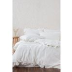 Ecocotton Ayda Battal Boy Nevresim Takımı %100 Organik Pamuk Dokuma Krem 240x220 Cm