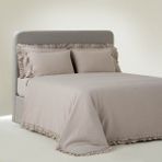 Ecocotton Ayda Battal Boy Nevresim Takımı Organik Pamuk Dokuma Bej 240x220 cm