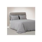 Ecocotton Ayda Çift Kişilik %100 Organik Pamuk Dokuma Gri 200x220 cm Nevresim Takımı