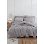 Ecocotton Ayda Çift Kişilik %100 Organik Pamuk Dokuma Krem 200x220 cm Nevresim Takımı