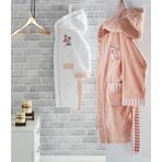 Ecocotton Balerin Beyaz Organik Pamuk 11-12 Yaş Çocuk Bornozu