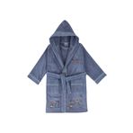 Ecocotton Carnaval %100 Organik Pamuk Nakışlı Gri Unisex Çocuk Bornoz