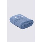 Ecocotton Derin %100 Organik Pamuk Nakışlı Koyu Mavi 50x90 CM El Yüz Havlusu