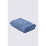 Ecocotton Derin Banyo Havlusu Organik Pamuk Nakışlı Koyu Mavi 80X150 cm - 80 x 150 cm