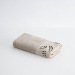 Ecocotton Derin El Yüz Havlusu %100 Organik Pamuk El Nakışlı Bej 50X90 cm - 50 x 90 cm