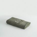 Ecocotton Derin El Yüz Havlusu %100 Organik Pamuk Nakışlı Yeşil 50X90 cm - 50 x 90 cm