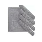 Ecocotton Elenora %100 Pamuk Penye Jakarlı Gri 50x80 cm Banyo Paspası