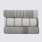 Ecocotton Elis Pamuklu 3'lü 40X60 Kurulama Havlusu - 40 x 60 cm - Gri