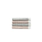 Ecocotton Hasna 50x90 cm Pamuk Keten Melanj Terra Haki 4'lü Havlu Seti