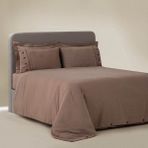Ecocotton Havin Çift Kişilik Nevresim Takımı %100 Organik Pamuk Saten Parça Boya Bej 200X220 cm - 200 x 220 cm