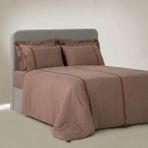 Ecocotton Hazar Çift Kişilik Nevresim Takımı %100 Organik Pamuk Saten Parça Boya Bej 200X220 cm - 200 x 220 cm