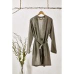 Ecocotton Helen Kadın Pamuk Keten Yeşil Sabahlık