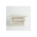 Ecocotton İkra Battal Boy Nevresim Takımı %100 Organik Pamuk Dokuma Krem-Yeşil 240x220 Cm
