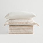 Ecocotton Ikra Battal Boy Nevresim Takımı Organik Pamuk Dokuma Krem-Bej 240 x 220 cm - 220 x 240 cm