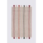 Ecocotton Katari Banyo Paspası Organik Pamuk El Nakışlı Bej 50X80 cm - 50 x 80 cm